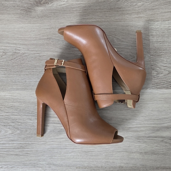 Michael Kors Lawson Leather Open-Toe Ankle Boot - Picture 2 of 7